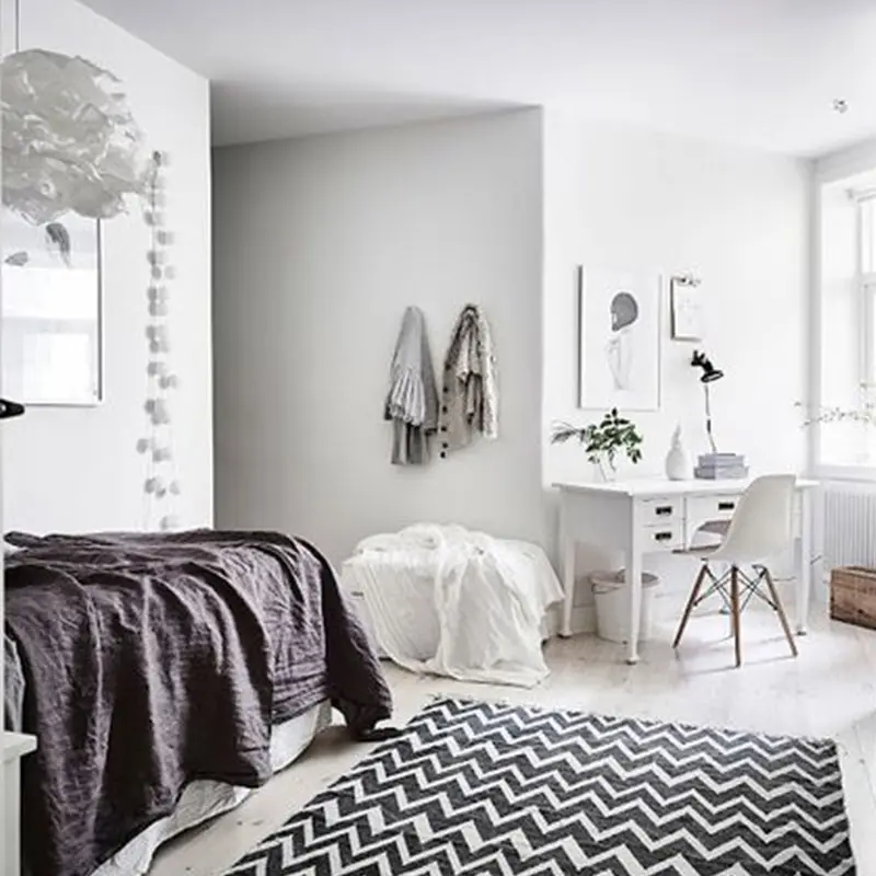 Apartemen minimalis desain interior monokrom