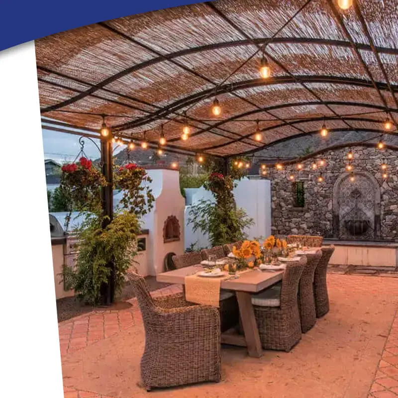 Kanopi dari serat alami dan bergelombang