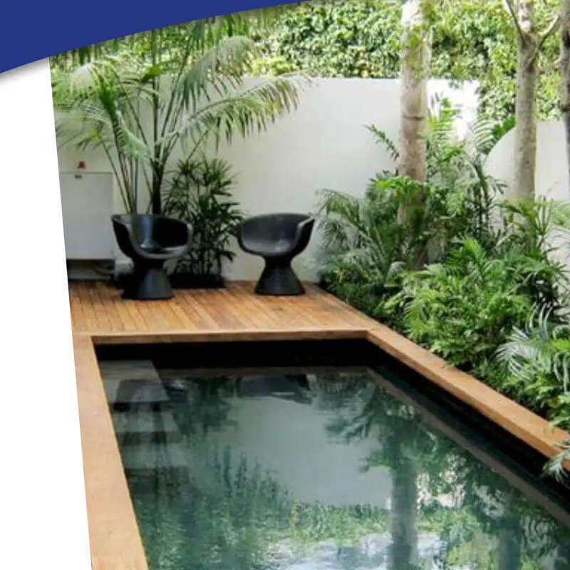 2. Kolam renang bulat minimalis