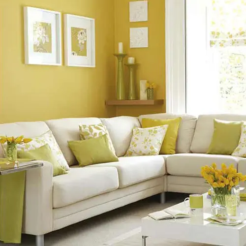 Cat dinding warna lemon